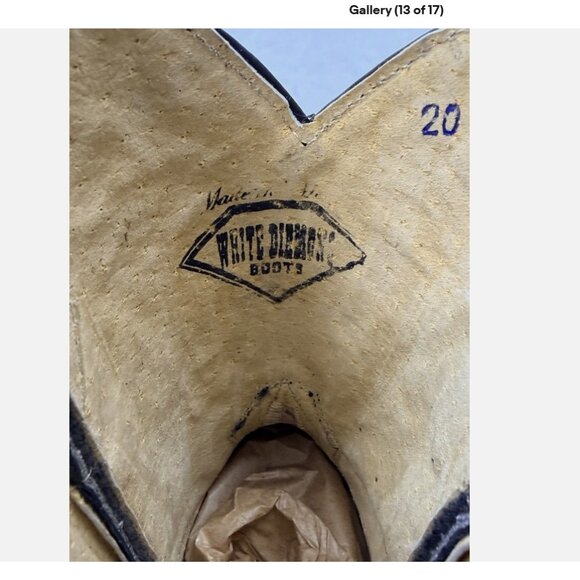 White Diamond Youth Girl Sequins Pointed Cowgirl Boots sz 20 or 4.5-5 US - Picture 12 of 16